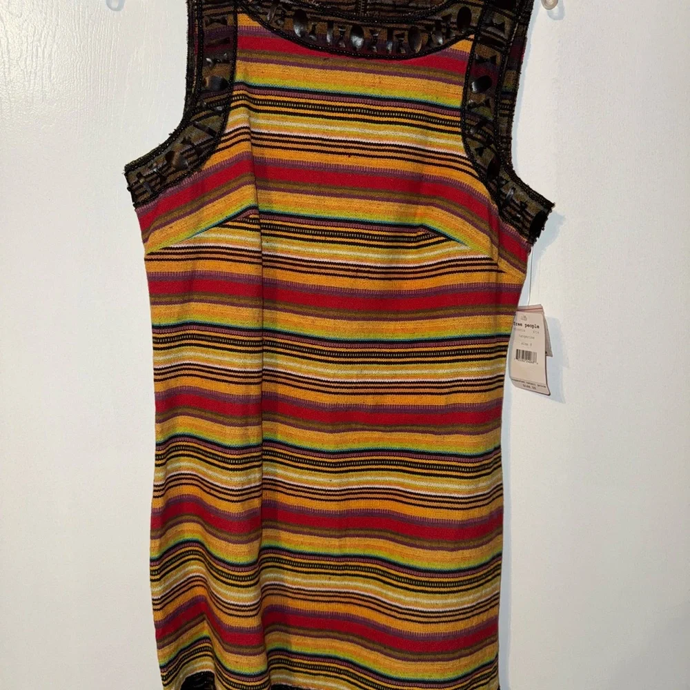 Free People Multicolor Striped Mini Dress - Picture 1 of 7